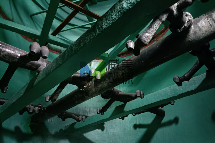 湖北磷化工脫硫塔噴淋層現(xiàn)場(chǎng)施工圖